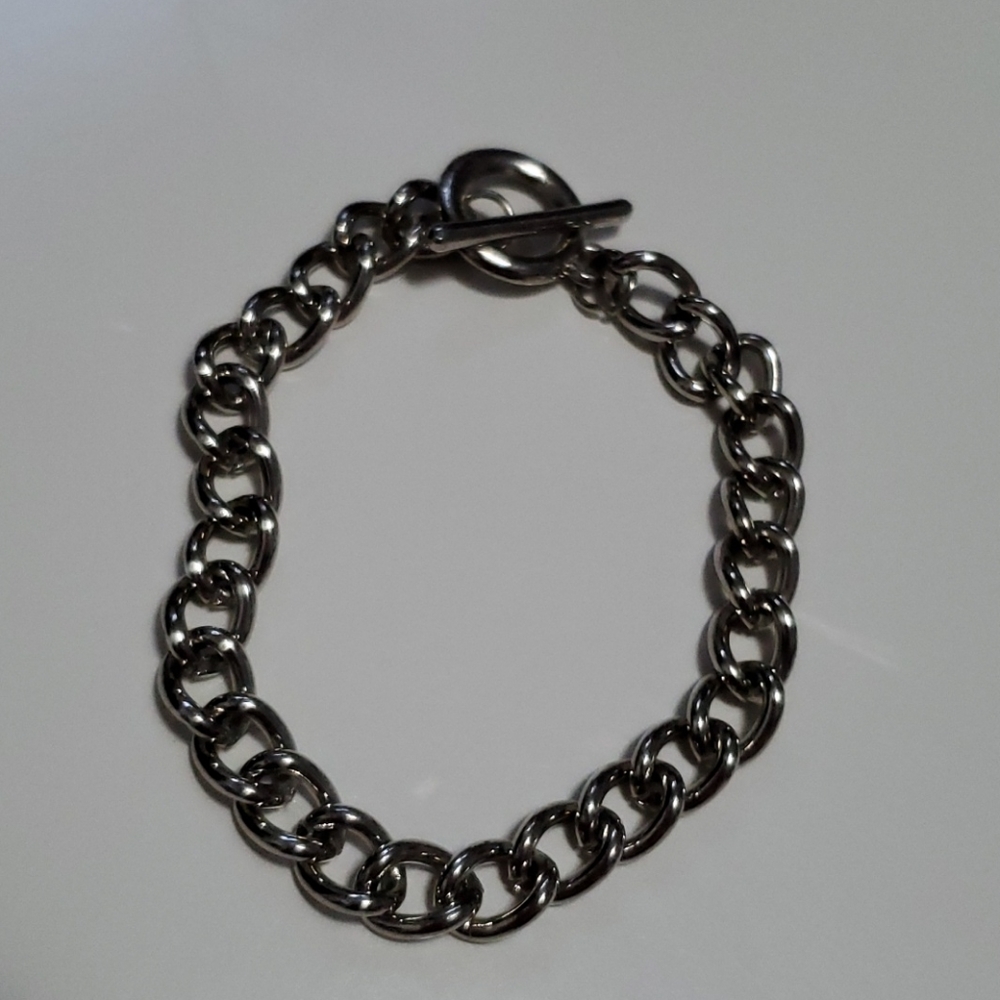 Plain Silver Chain Bracelet